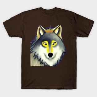 A retro wolf artwork T-Shirt